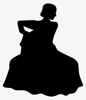Flamenco Female Dancer Silhouette - Silhouette