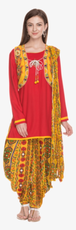 Women Printed Patiala Suit With Shrug - Silk