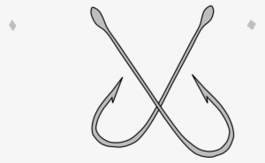 Svg Black And White Clip Art At Clker Com Vector Online - Fishing Hook Clipart Png