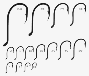 General Hook Size Chart - Fishing Hook Size Chart Transparent PNG