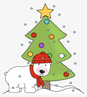 Download Christmas Tree Carolers Singing Stock Illustration - Penguin And Polar Bear Clipart