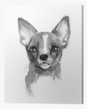 Chihuahua Dog, Cute Face, Chiwawa Puppy, Watercolor - Chihuahua