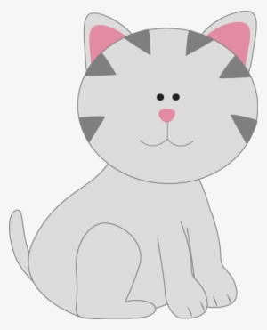 Gray Kitty Cat Clip Art - Gray Cat Clip Art