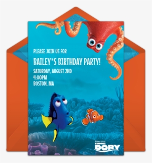 Finding Dory Friends Online Invitation - Finding Dory Birthday Invitation