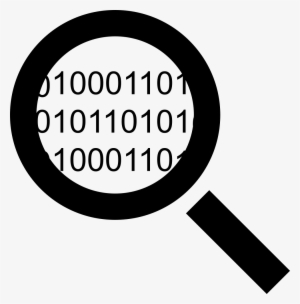 Search Code Interface Symbol Of A Magnifier With Binary - Binary Code Icon Png