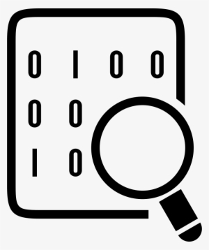 Binary Codes On Data Sheet With Magnifying Lens Comments - Computer Desktop Logo Png