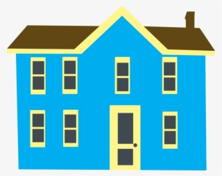 Light Blue Clipart House - Blue House Clip Art