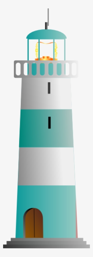 Turquoise And White Lighthouse Clip Art - Lighthouse Clip Art