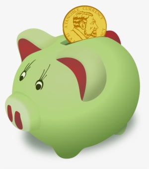 Flying Money Cliparts - Piggy Bank Clip Art