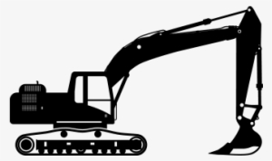Graphic Transparent Download Excavator Clipart - Black And White Excavator