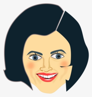 Smiley Face Woman Facial Expression - Middle Aged Woman Cartoon