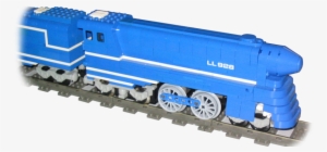 Blue Streamliner Steam Engine By Ben Fleskes Using - Big Black Steam Train