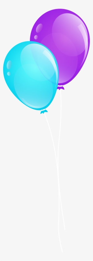 Blue And Purple Balloons Clip Art Image - Purple And Blue Balloon Png