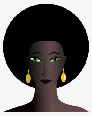 This Free Icons Png Design Of Black Woman With Green