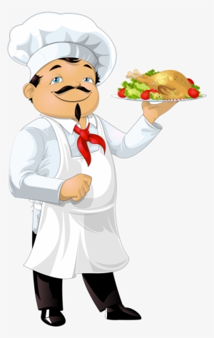 Men Clipart Cooking - Chef With Chicken Clipart Png