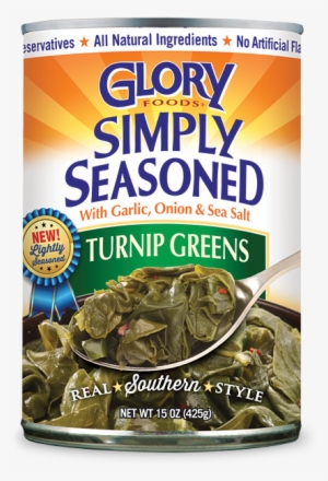 Simply Seasoned Turnip Greens - Glory Foods Sensibly Seasoned Collard Greens - 14.5