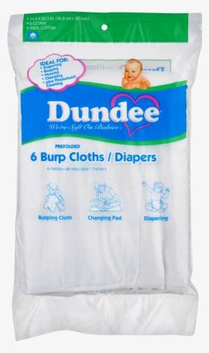 Crown Crafts Dundee Burp Cloths - White