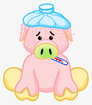 Pig Sick - Baby Angel Clip Art