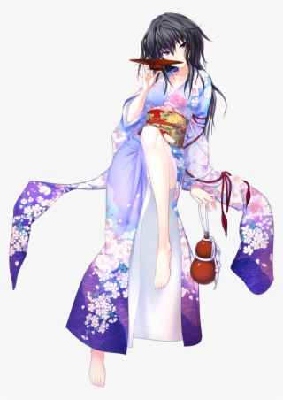 Download Png - Anime Female In Kimono