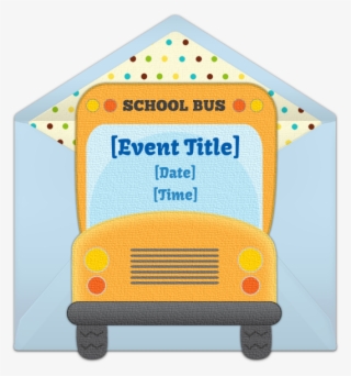 Yellow School Bus Online Invitation From Punchbowl - Back To School Kitty Theme