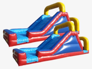 Water Slide Blue Red Yellow Two - Inflatable
