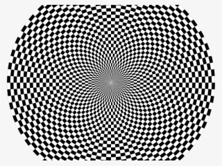 Checkerboard Clipart Checkered Pattern - Op Art Circle
