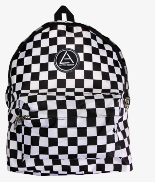 Checkered Backpack - Mochila Xadrez Preto E Branco