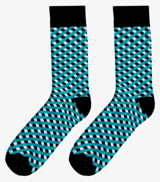 Fana & Fotter Socks Checkered Turquoise - Sock
