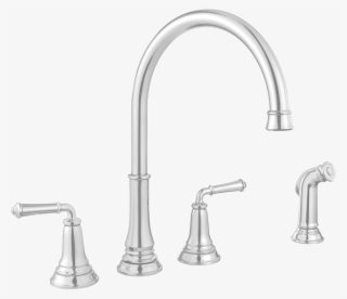 Delancy Widespread Kitchen Faucet In Polished Chrome - Widespread Kitchen Faucet