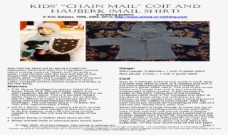 Kids Chain Mail Coif And Hauberk Chain Mail Coif And - Newsprint