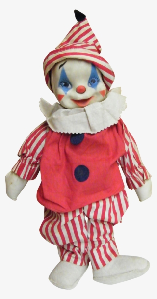 S Gund Doll Painted Rubber Red - Doll Clown
