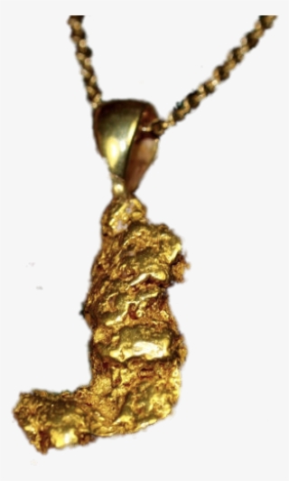 Uniquely Shaped Gold Nugget Pendant - Locket