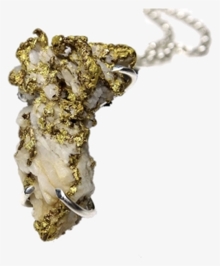 Gold Nugget Crystalline Gold Pendant Necklace - Pendant