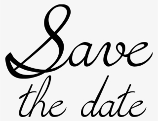 Save The Date Png Black And White - White Save The Date Png
