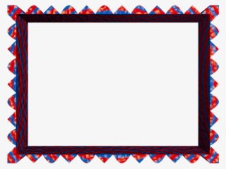 Red Blue Fancy Loop Cut Rectangular Powerpoint Border - Red And Green Borders