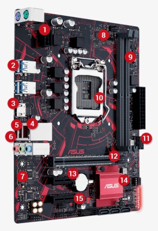 1 8-pin Power Connector - Asus Ex H310m V3