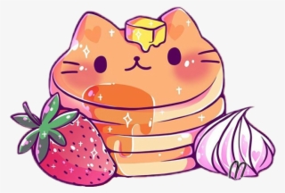 Pancake Clipart Kawaii - Pancake Cat Cartoon