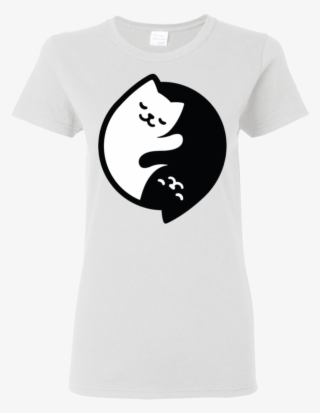 Cute Funny Kawaii Cats Yin Yang T-shirt Women Gift - Cartoon