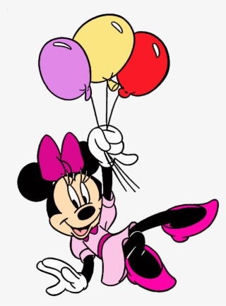 Minnie Rosa Imagens - Minnie Mouse Holding Balloons