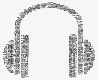 Download Png - Headphones Art Words