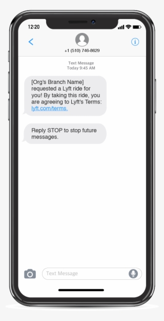Lyft Text Messages Round3-02 - Iphone