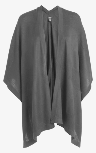 Pattern-knit Cape Black - Clothes Hanger