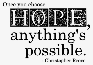 “once You Choose Hope” Word-art Freebie - Calligraphy