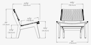 1950 X 1224 4 - Lounge Chair Angle Dimension