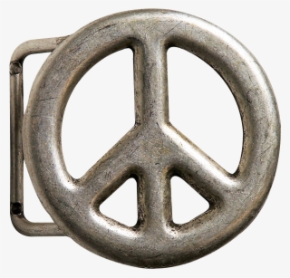 18183 Guertelschnalle Silber Peace A - Circle