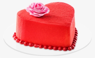 Red Heart Shape Cake - Red Velvet Cake In Heart Shape