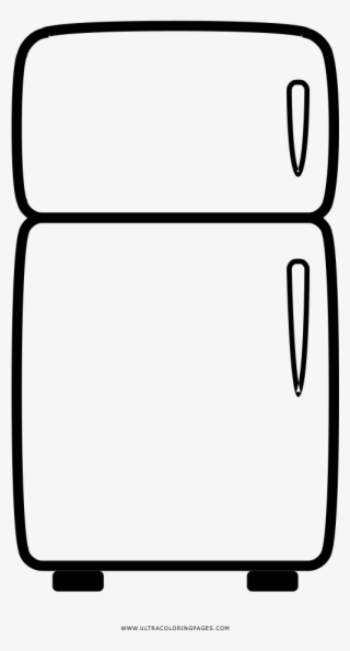 Fridge Coloring Page - Refrigerator Clipart Black And White