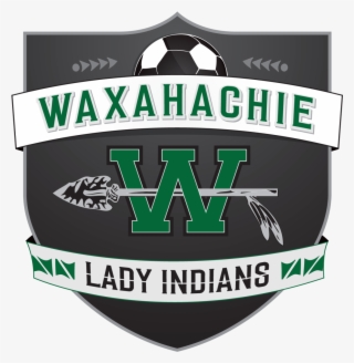 Dark Gray Badge - Waxahachie Lady Indian Soccer Logo
