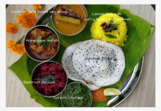 South Indian Thali - Dal Bhat Transparent PNG - 1200x600 - Free ...