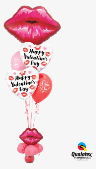 Valentine's Smoochies Big Balloon Bouquet - Qualatex Valentine Balloon